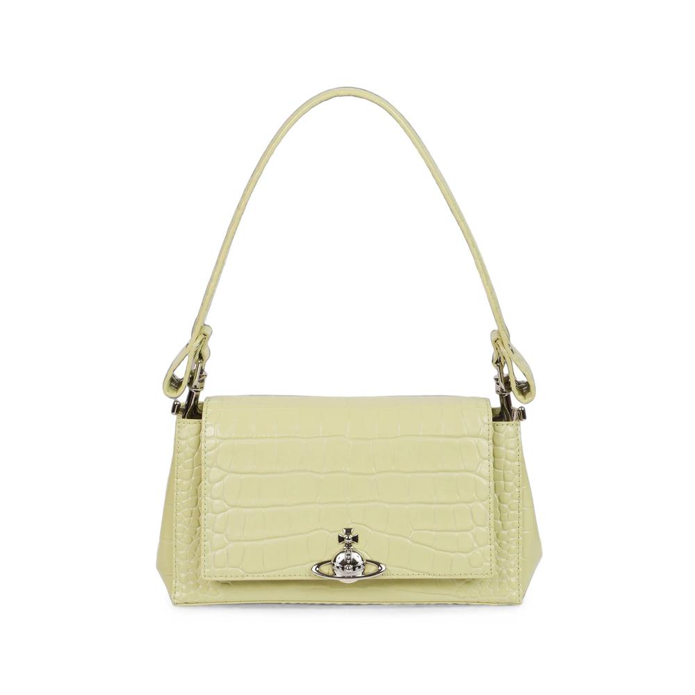 Hazel croc-effect leather shoulder bag 1