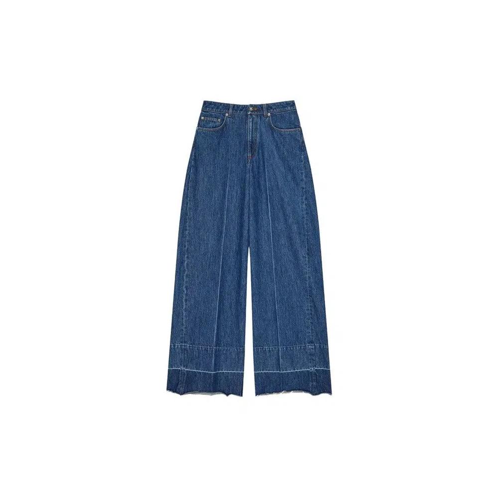 Брюки Givenchy Alt Fit Raw Edge Wide Leg Denim 'Medium Blue' 1