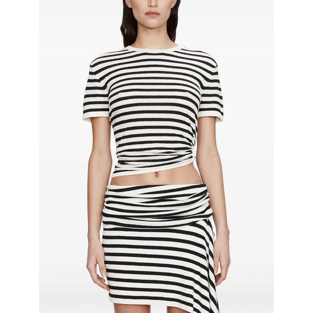 Трикотажный топ Stripe Knit Ruched Orbit 1