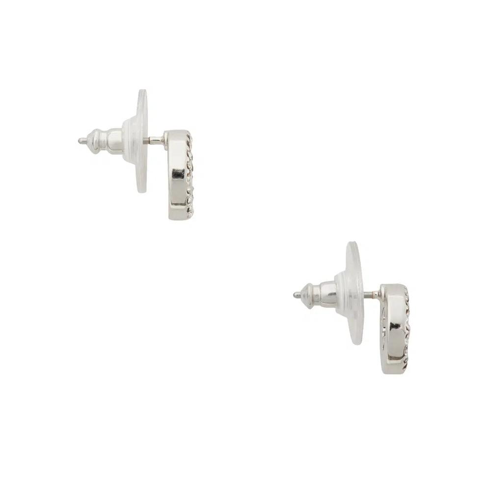 Серьги-гвоздики Spot The Spade Pave Halo Spade Studs в цвете Clear/Silver o0ru2605 3