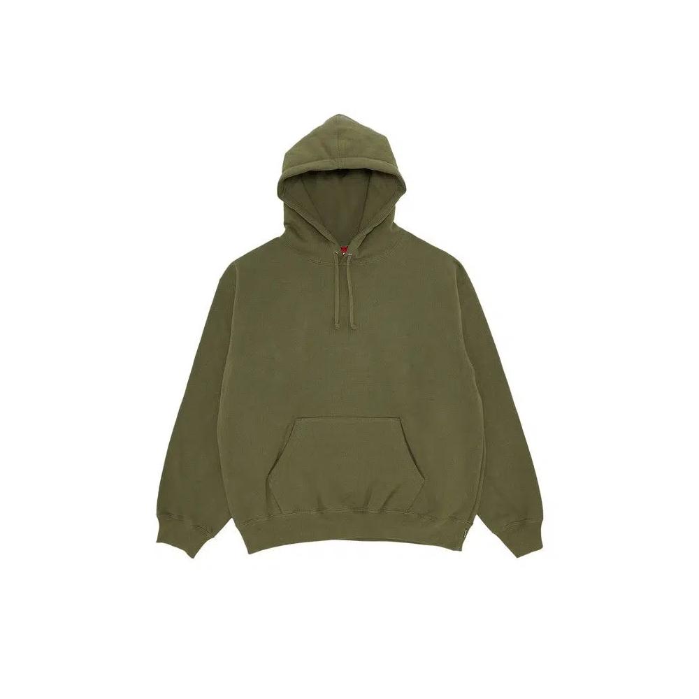Худи Supreme Satin Appliqué Hooded Sweatshirt 'Light Olive' 1