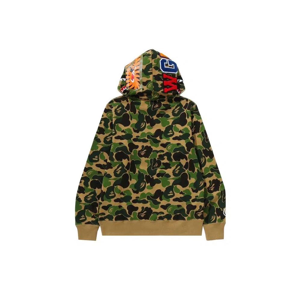 Молнии BAPE ABC Camo Shark Half Zip Pullover Hoodie 'Green' 2