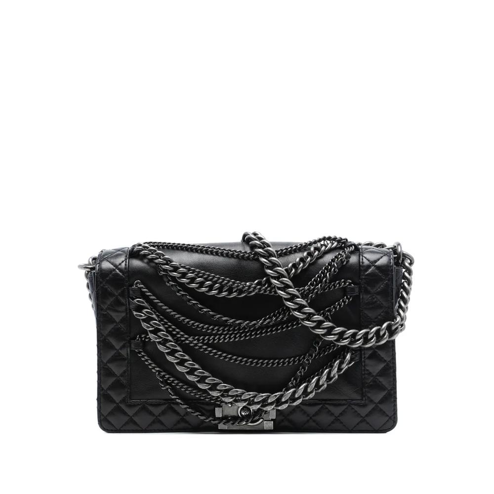Сумка через плечо Paris Dallas Lambskin Enchained Boy Flap среднего размера (2013-2014 годы) 1