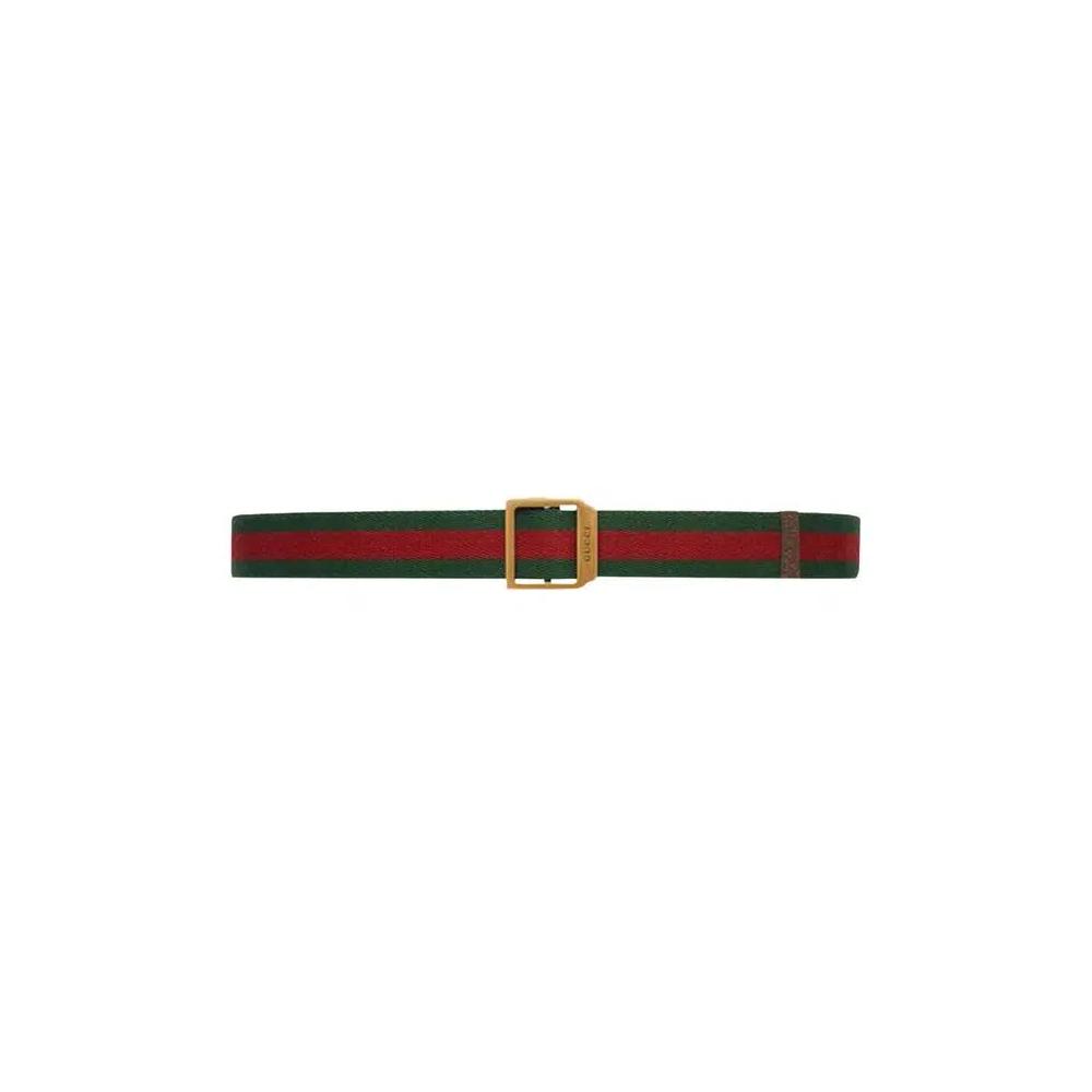 Ремни Gucci Ремень Striped Webbing 'Красный/Зеленый' 1