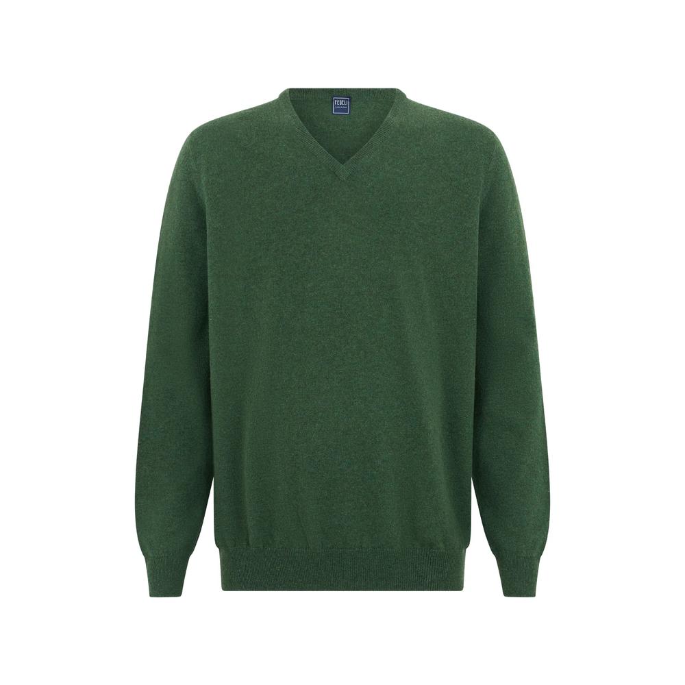 V-neck cashmere sweater 1