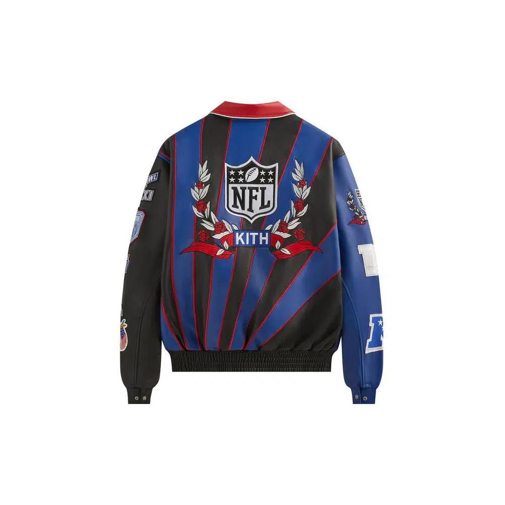 Бомберы Kith & Jeff Hamilton for the NFL: Giants Leather Varsity Jacket 'Giants' 2