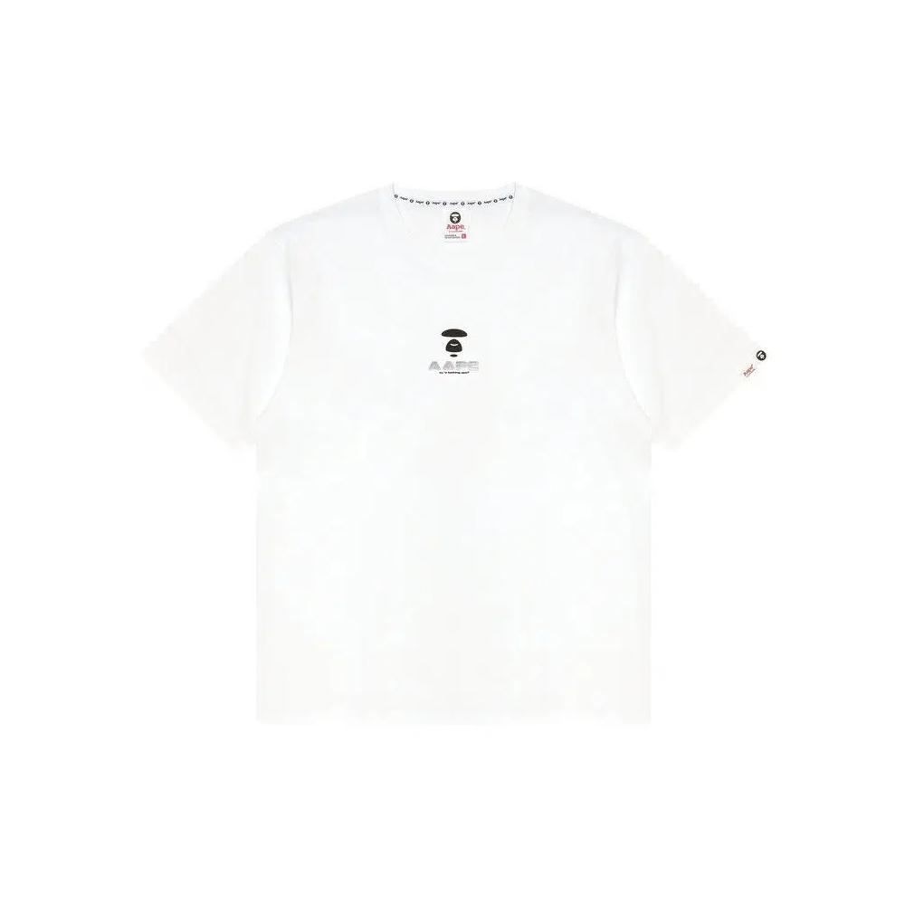 Футболки с коротким рукавом AAPE Moonface Logo Tee 'White' 1
