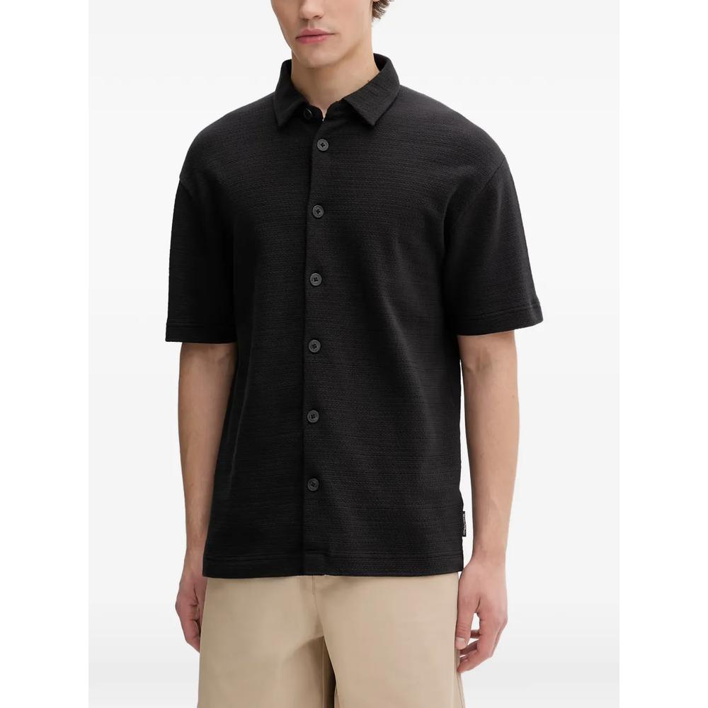 textured short-sleeve shirt 1