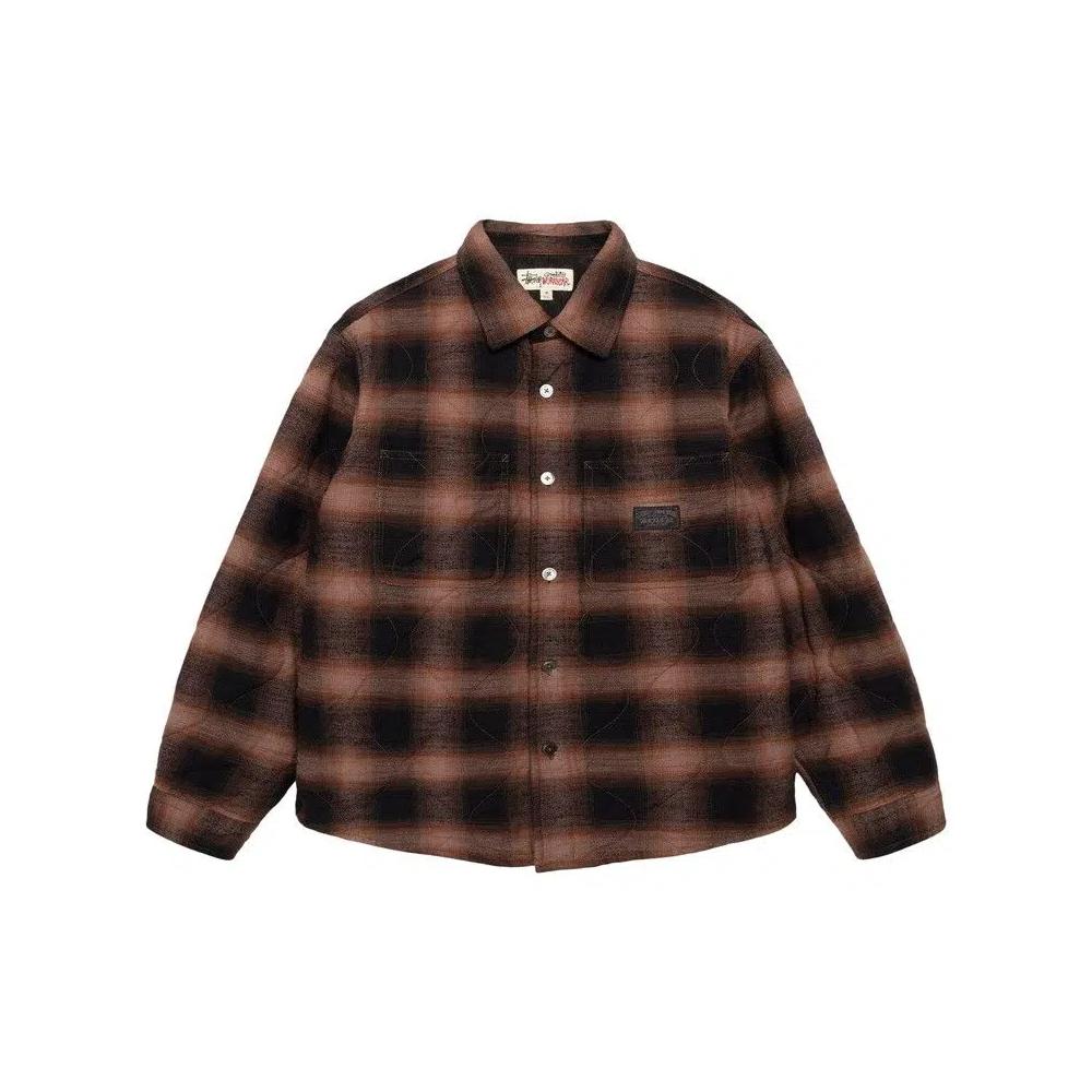 Овершерты Stussy Quilted Plaid Shirt Jacket 'Brown' 1