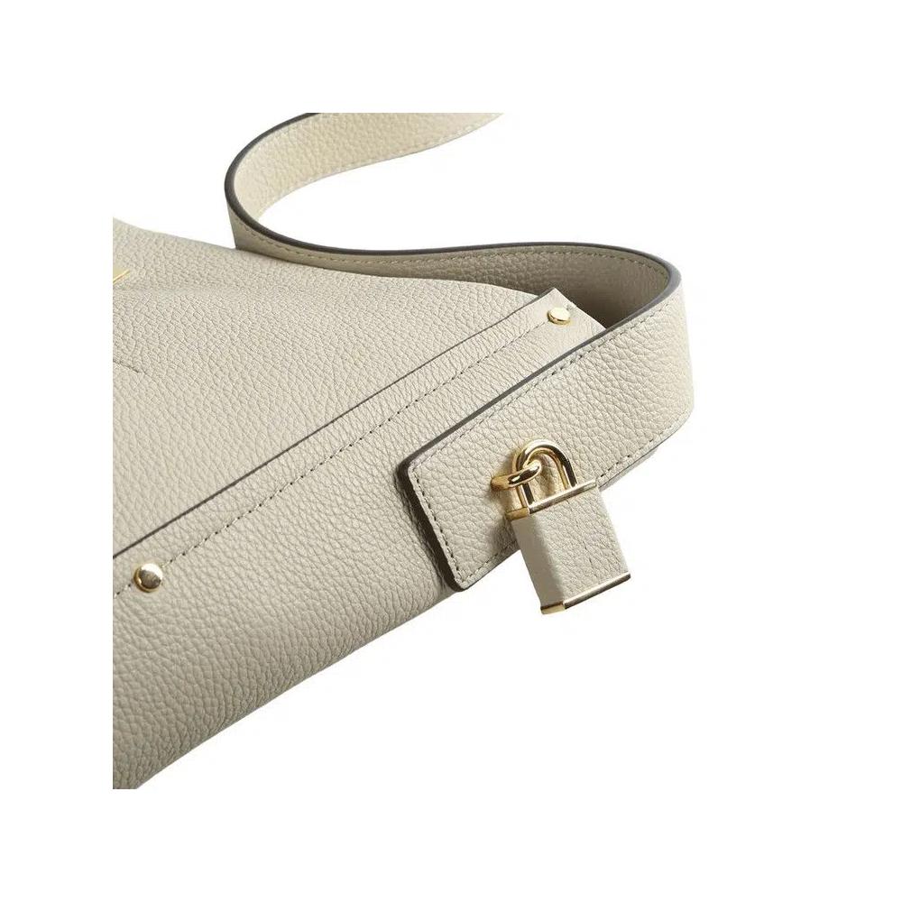 Сумки-ведра Tory Burch Lock Slim Bucket Bag «Светлый камень» 3