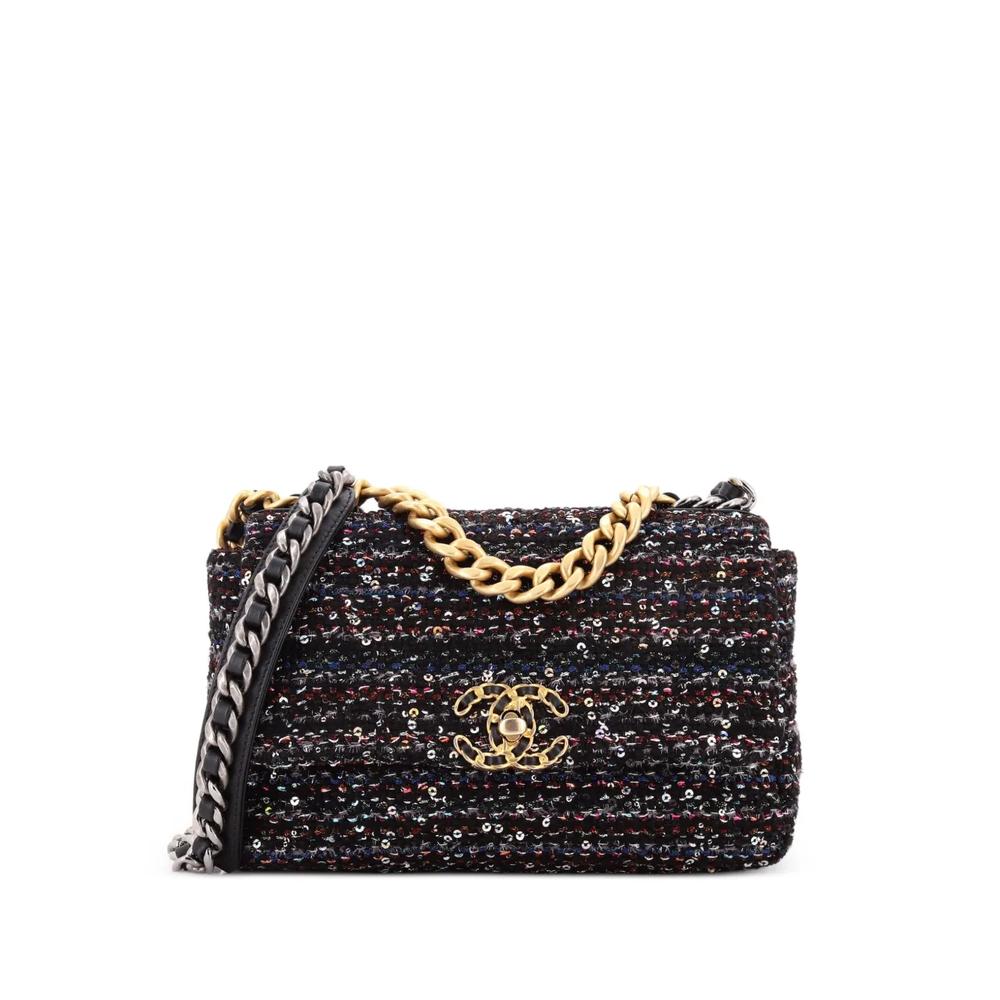 Сумка через плечо 19 Flap Bag Quilted Tweed and Sequins Medium 1