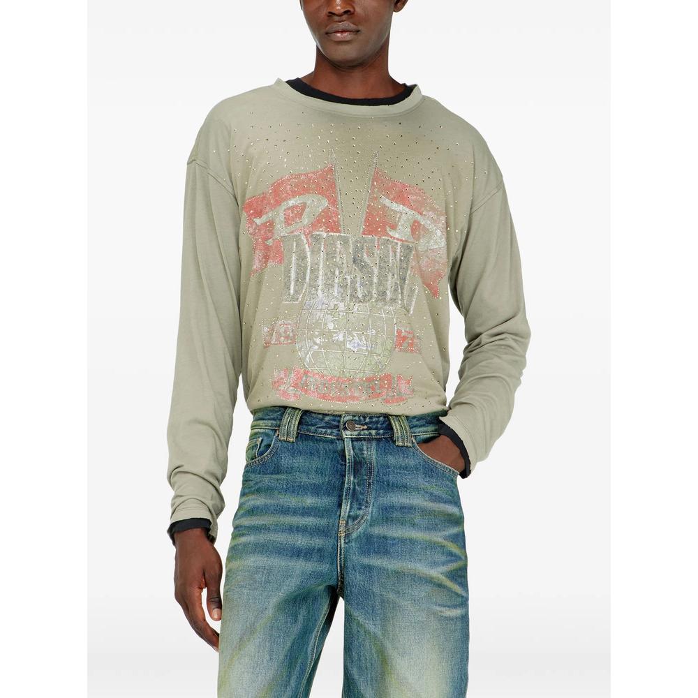 crystal-embellished distressed long-sleeve T-shirt 3