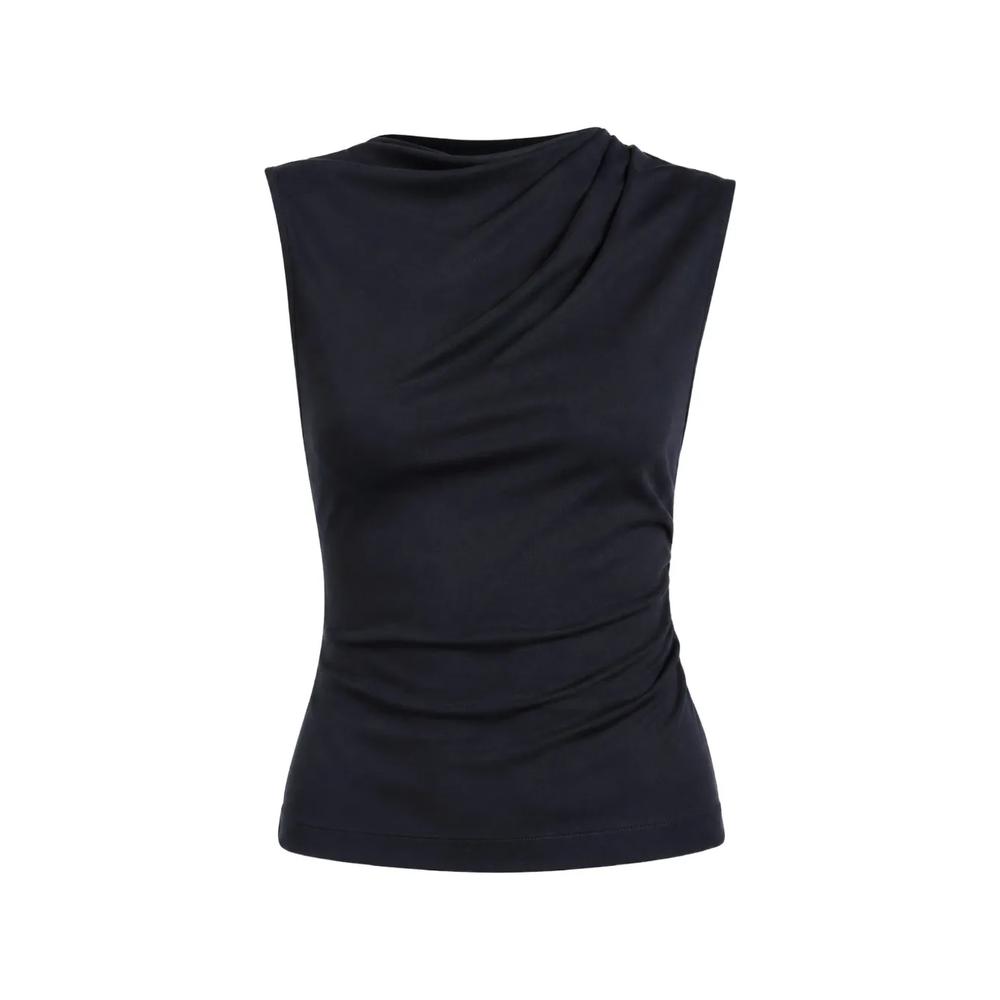 draped sleeveless top 1