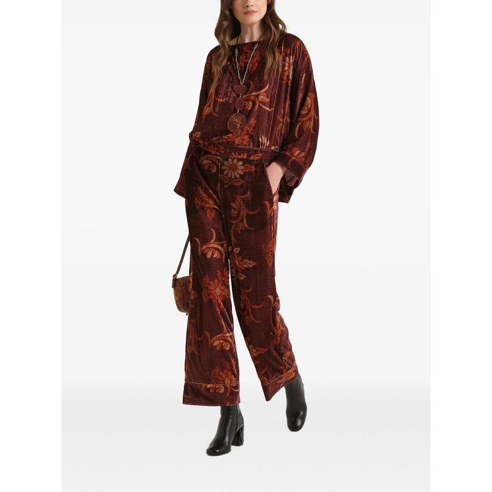 floral-motif cropped trousers 2