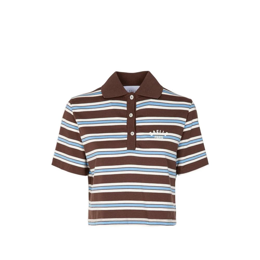 striped cropped polo shirt 1
