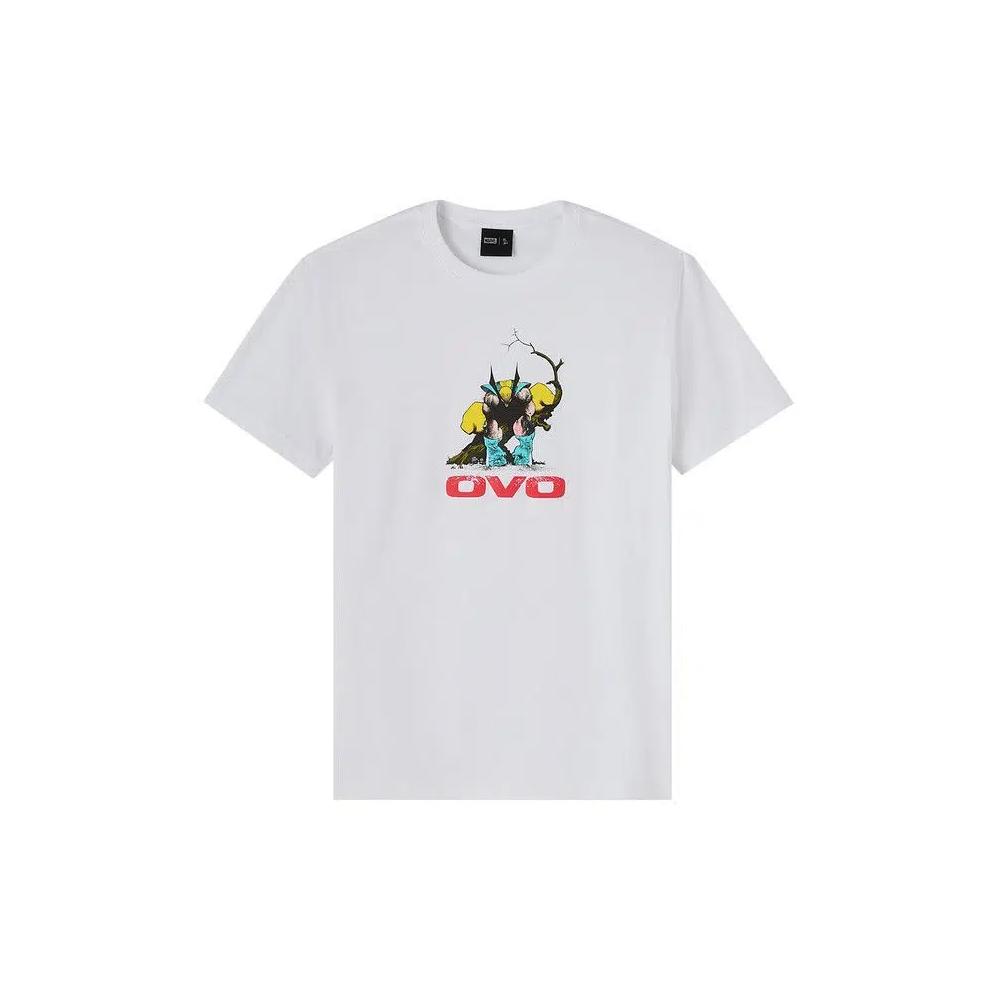 Футболки с коротким рукавом OVO x Marvel Wolverine Tee 'White' 1