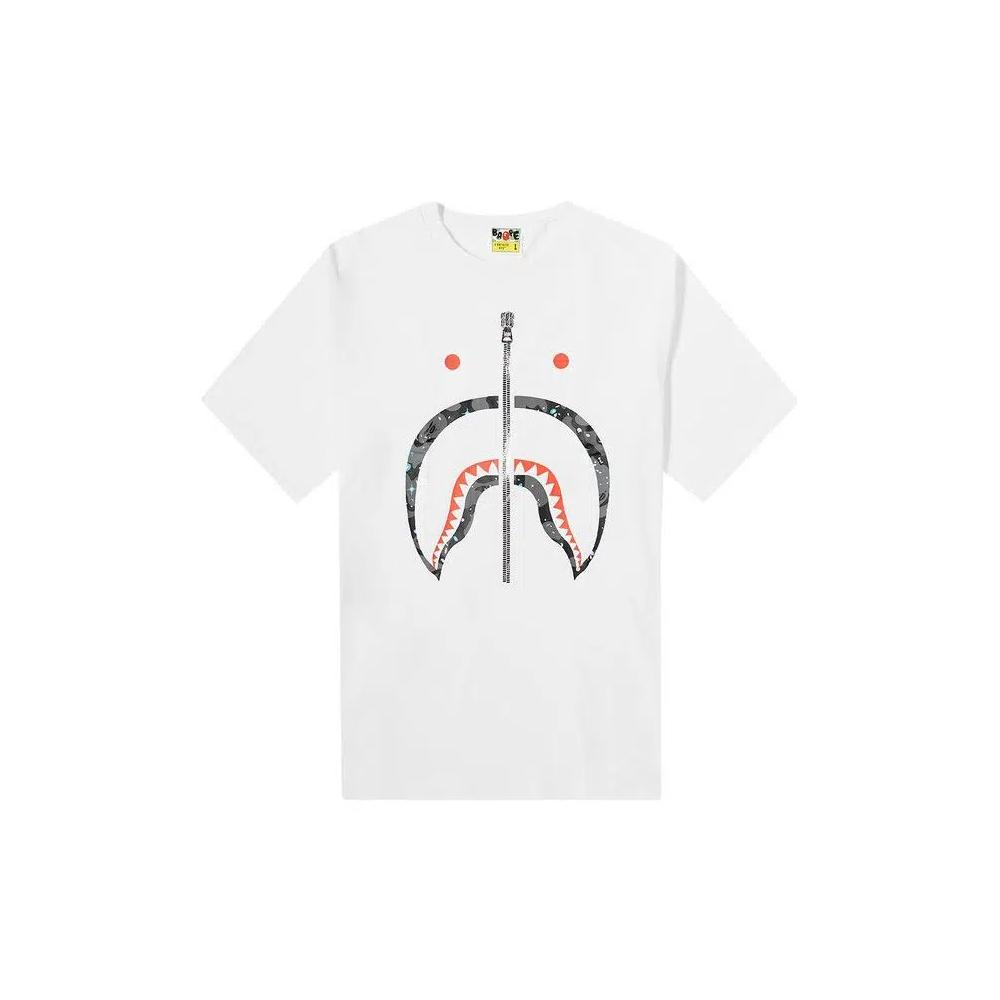Футболки BAPE Space Camo Shark Tee 'White' 1