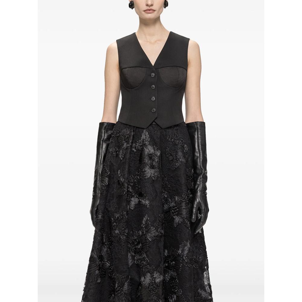 Tailored wool satin-cup vest 2