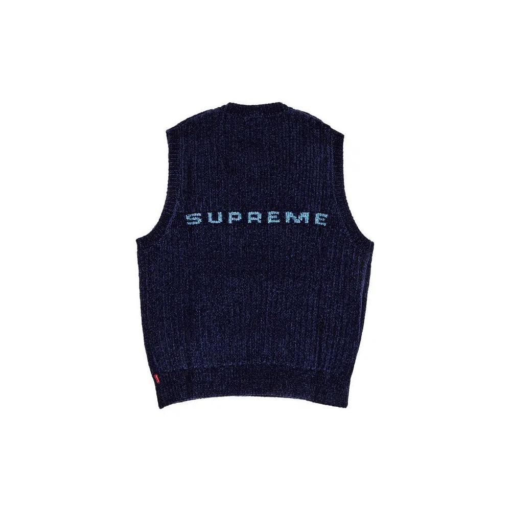 Свитера Supreme Chenille Sweater Vest 'Navy' 2