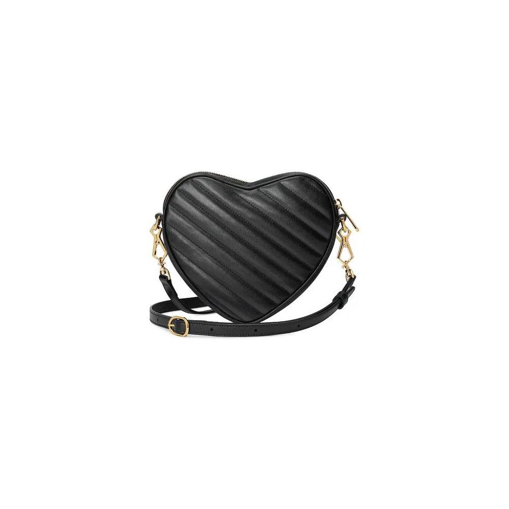 Сумки через плечо Gucci Interlocking G Mini Heart Shoulder Bag 'Black' 2