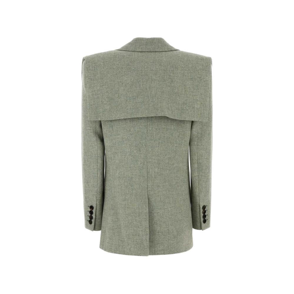 mélange-effect wide-lapel blazer 2