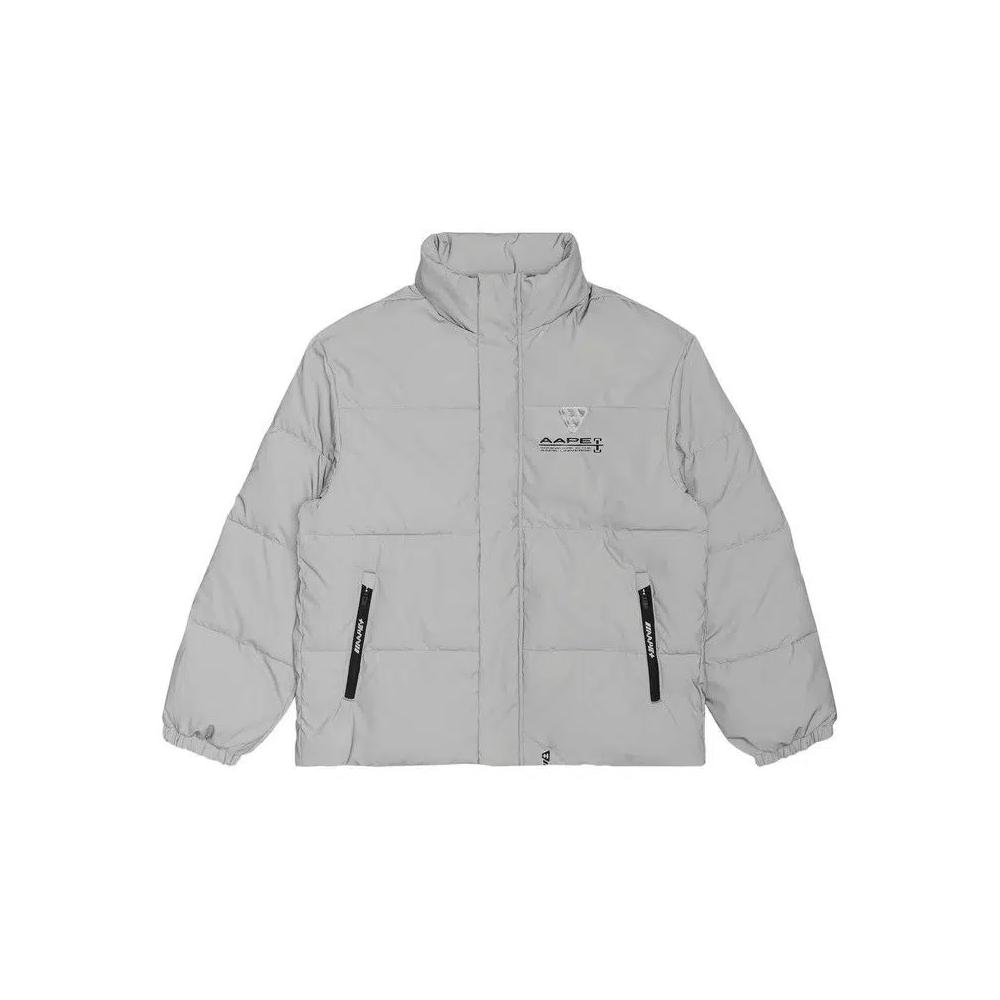 Куртка AAPE Moonface Patch Padded Jacket 'Grey/Green' 1