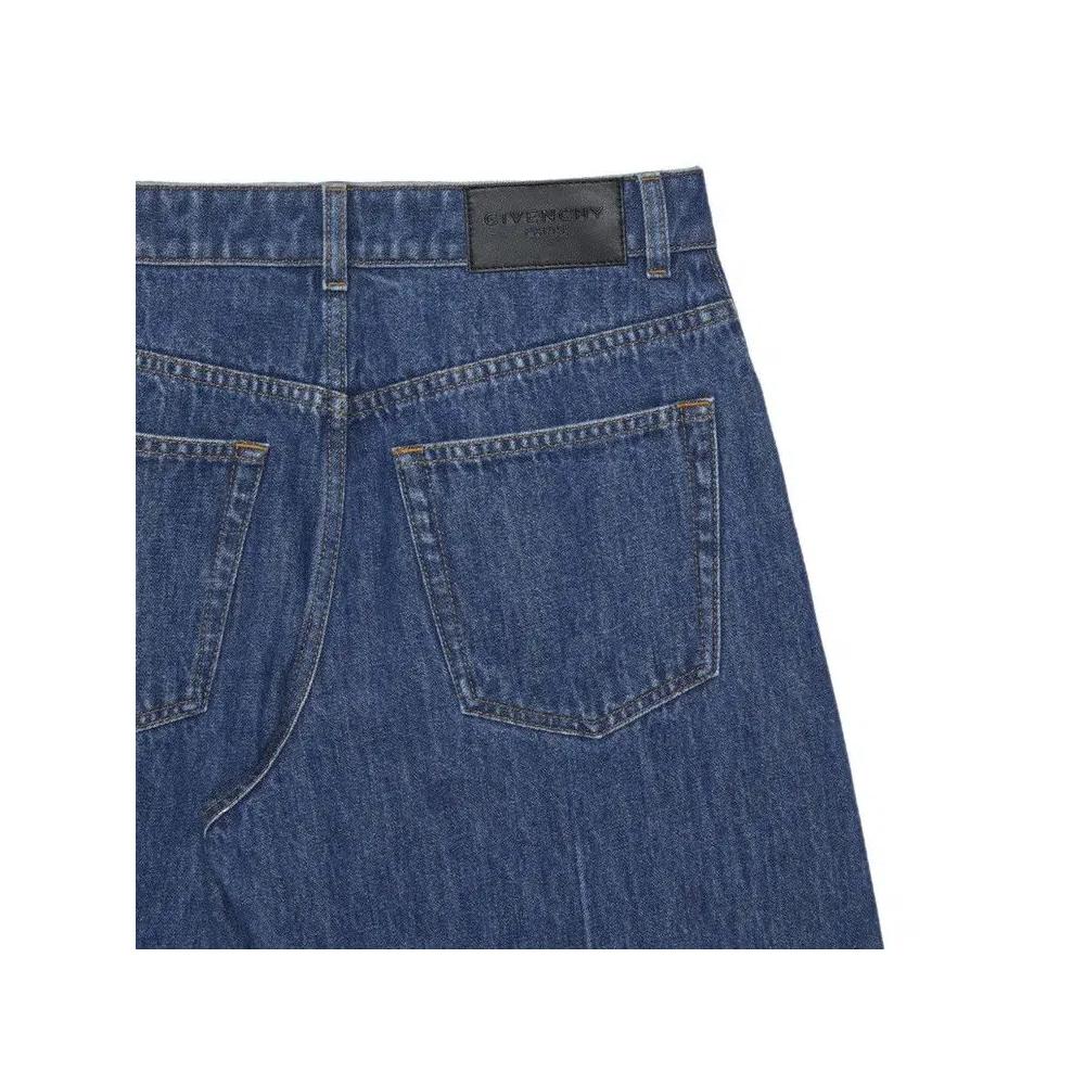 Брюки Givenchy Alt Fit Raw Edge Wide Leg Denim 'Medium Blue' 2