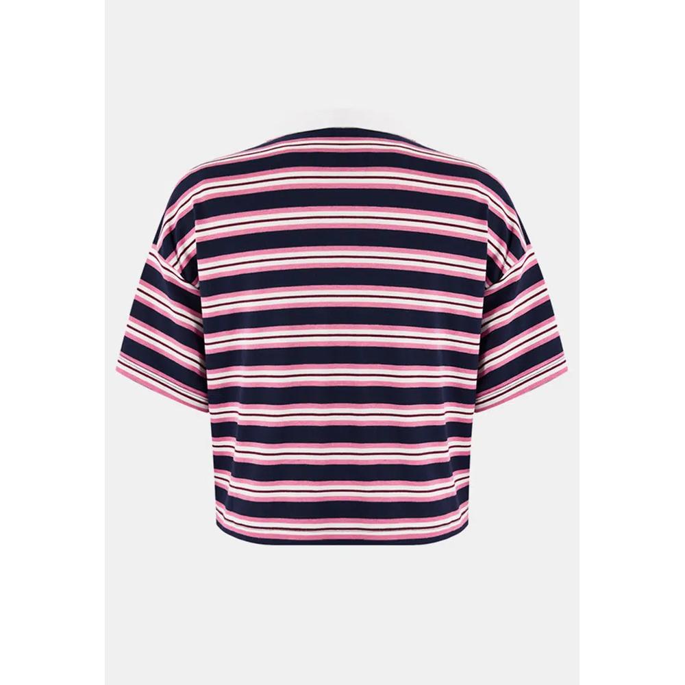 Темно-синяя полосатая футболка-поло Regular Fit из хлопкового трикотажа Twoss26Ts32 6