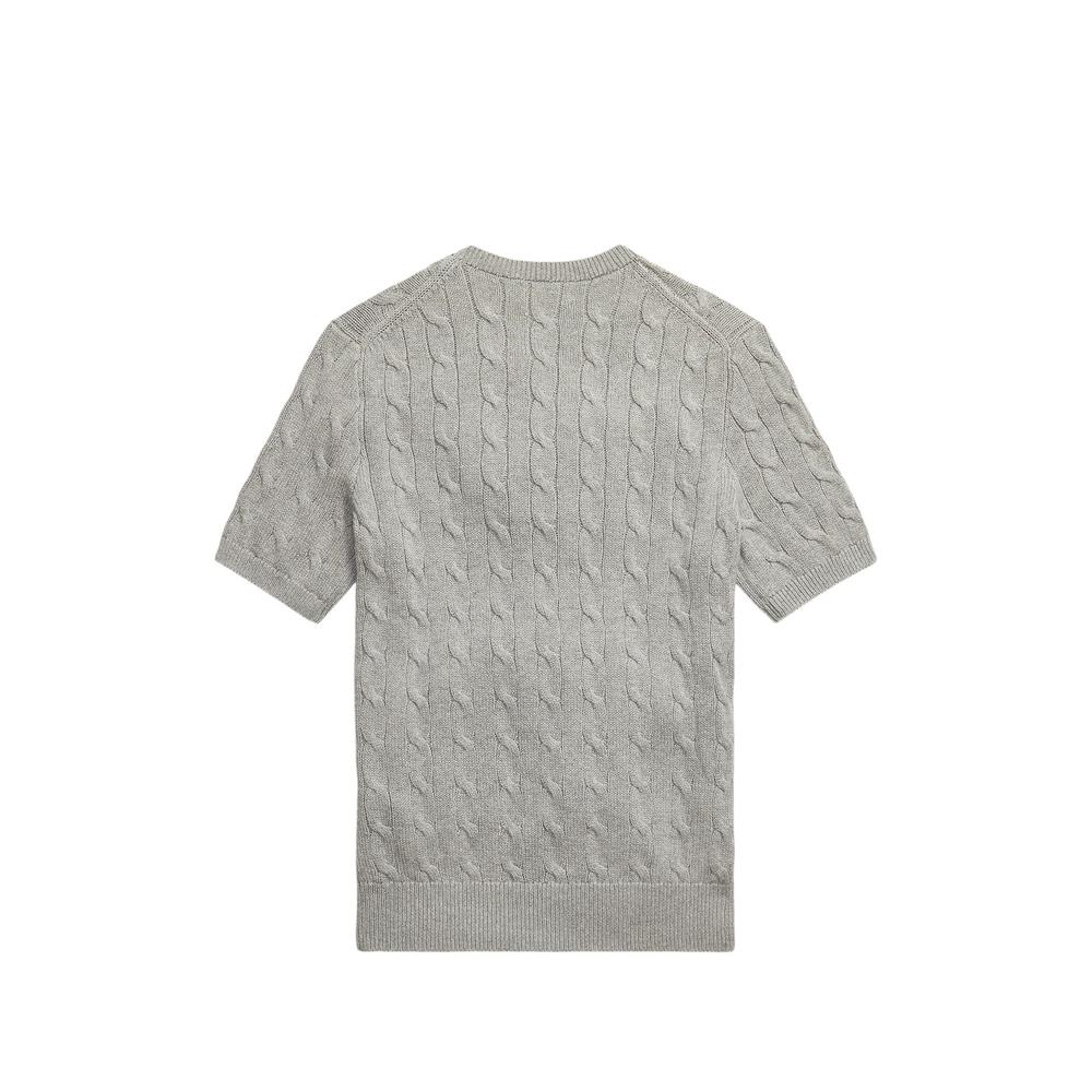 cable-knit short-sleeve T-shirt 2