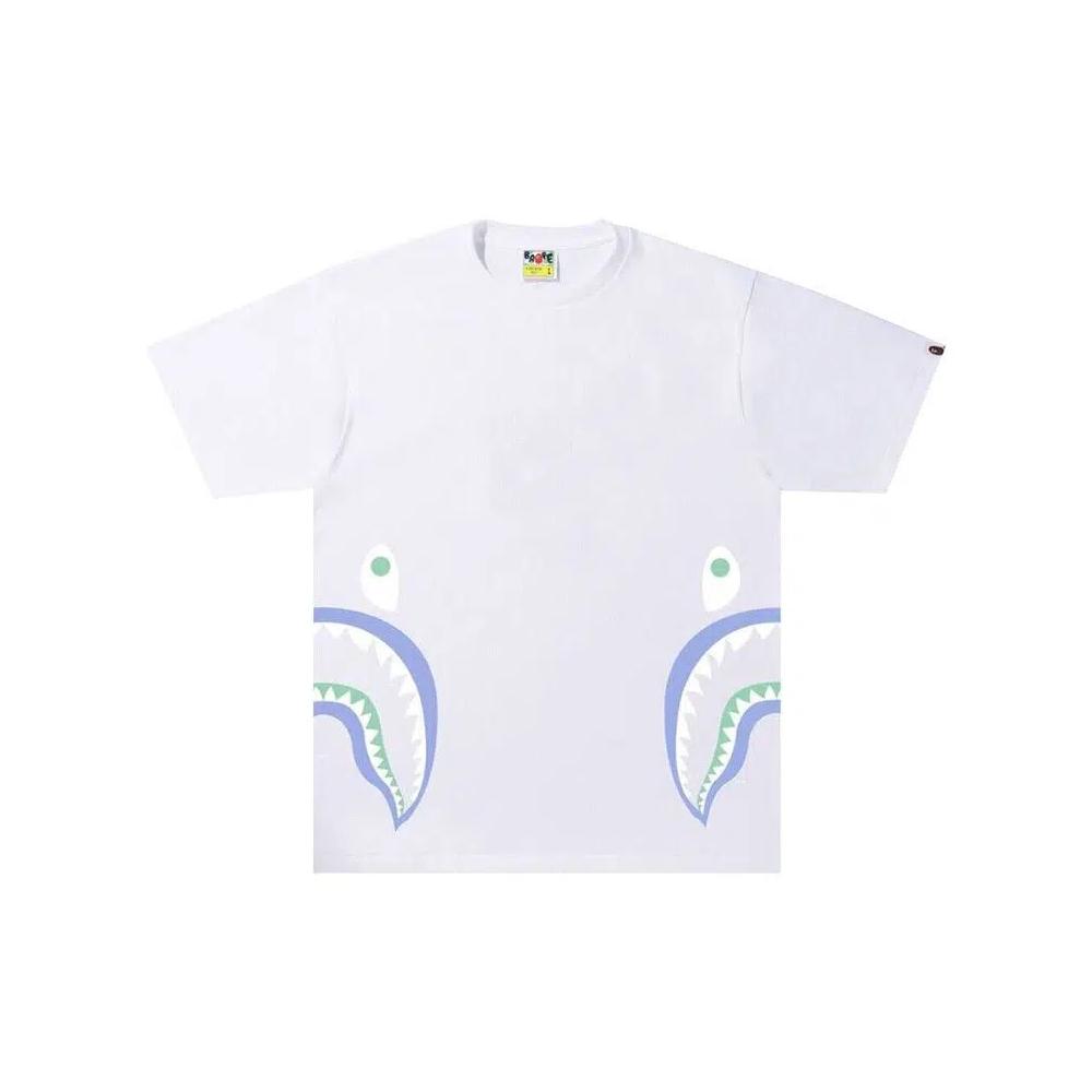 Футболки BAPE Glow In The Dark Side Shark Tee «Белый» 1