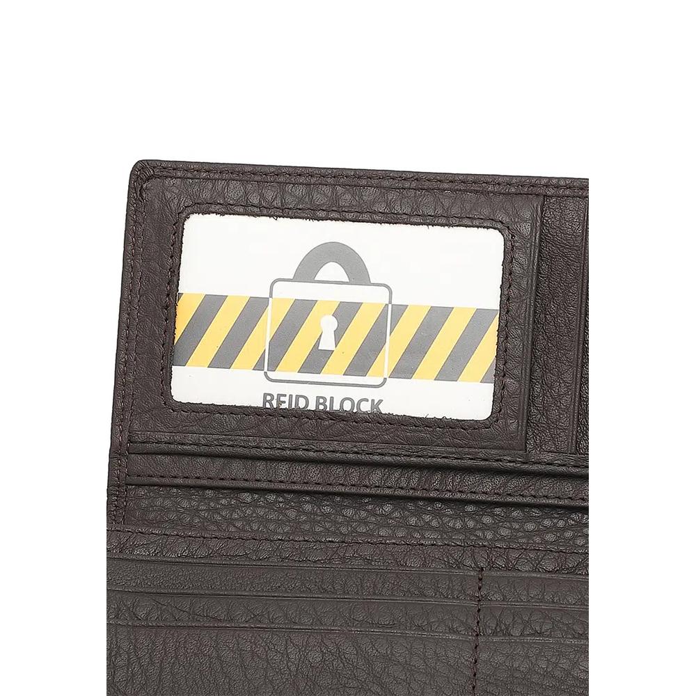 Длинный бумажник из натуральной кожи с RFID-защитой - черный 6
