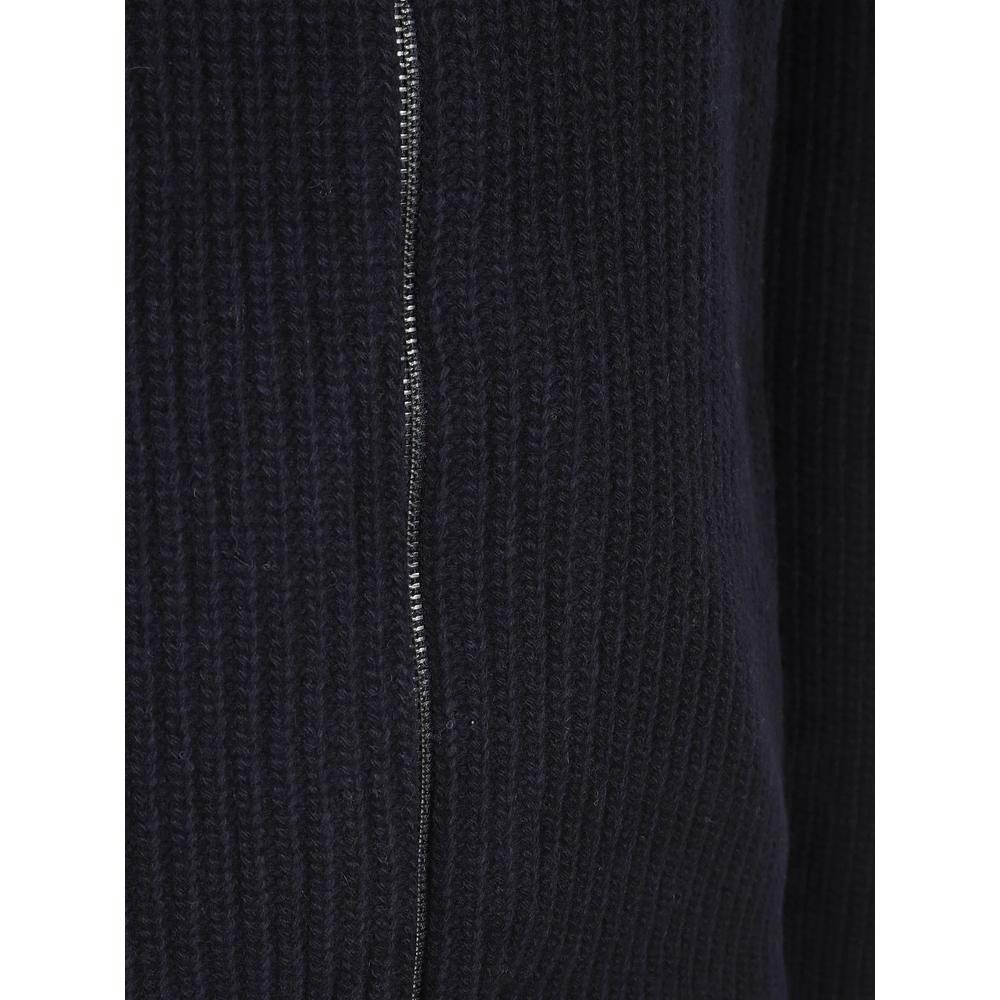 ribbed-knit zip-up cardigan 3