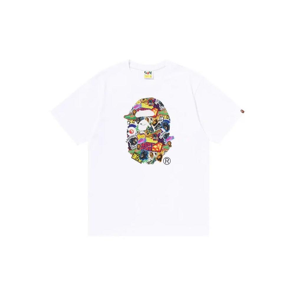 Футболки BAPE Sticker Pack Ape Head Tee «White» 1