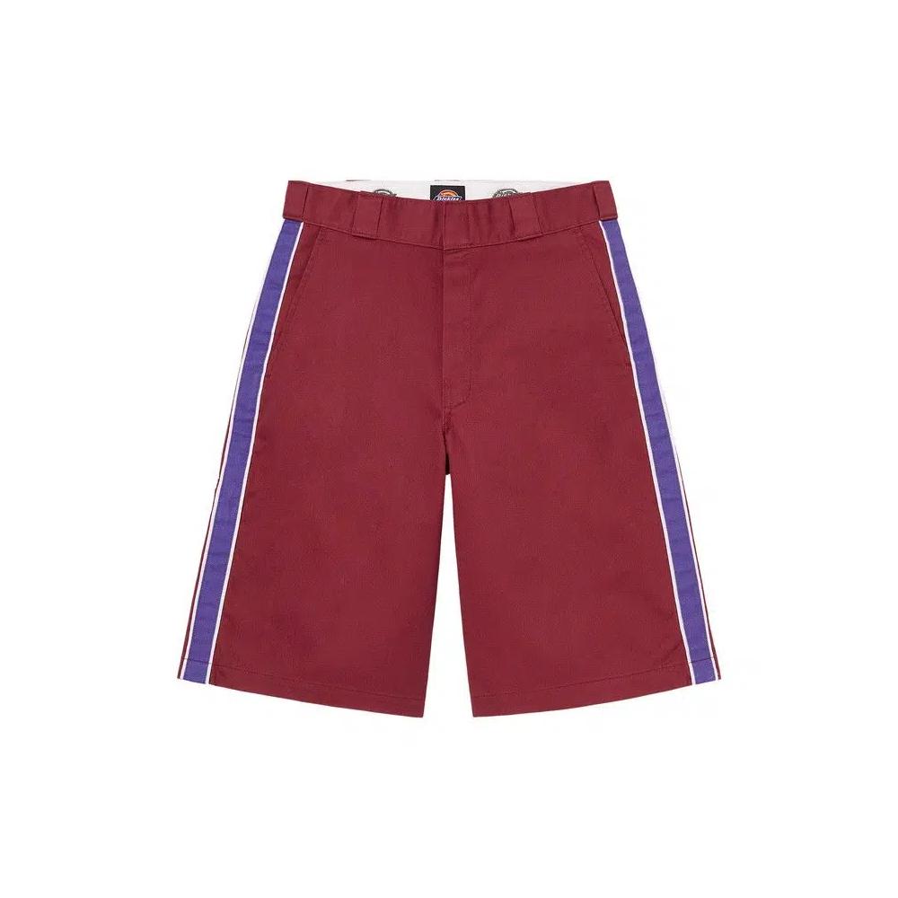 Шорты Supreme x Dickies Stripe 13" Loose Fit Work Short 'Maroon' 1