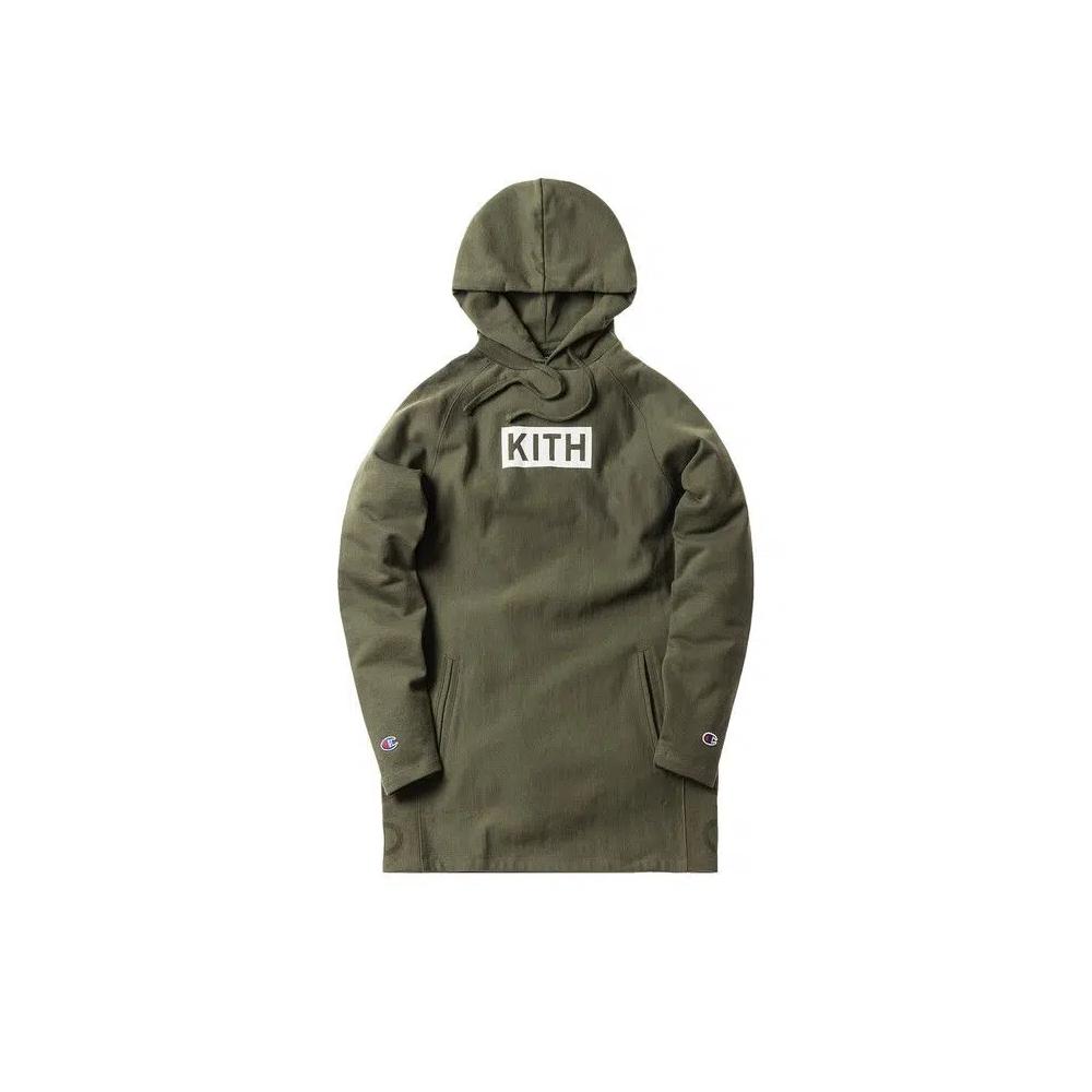 Худи Kith x Champion Extended Hoodie 'Оливковий' 1