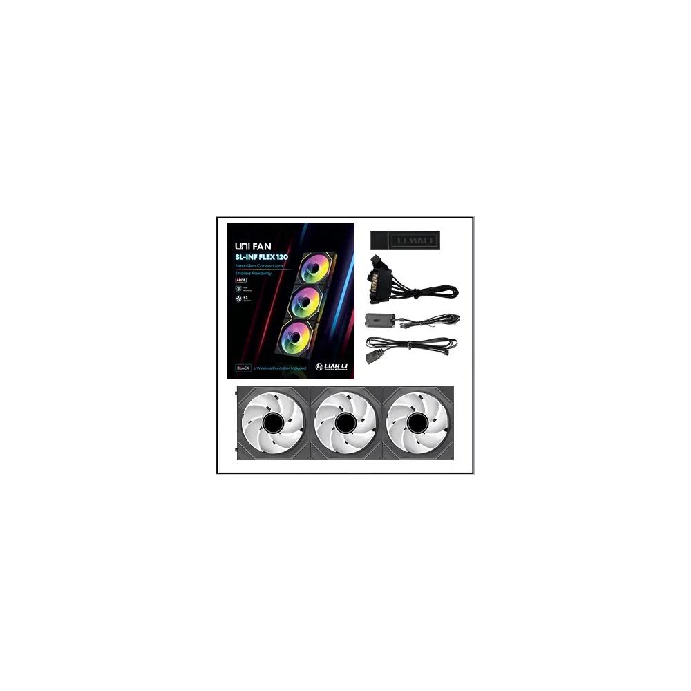 LIAN LI UNI FAN SL-INF FLEX 120mm 3 in 1 набор вентиляторов - Black черный 3