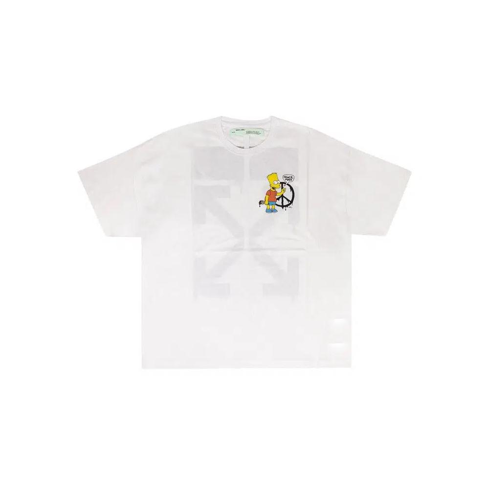 Футболки Off-White Bart Peace Oversized Футболка 'White' 1