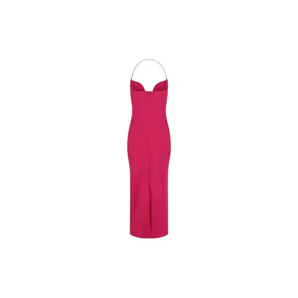 Платья Givenchy Wool Dress with Plunging Neckline «Fuchsia» 2