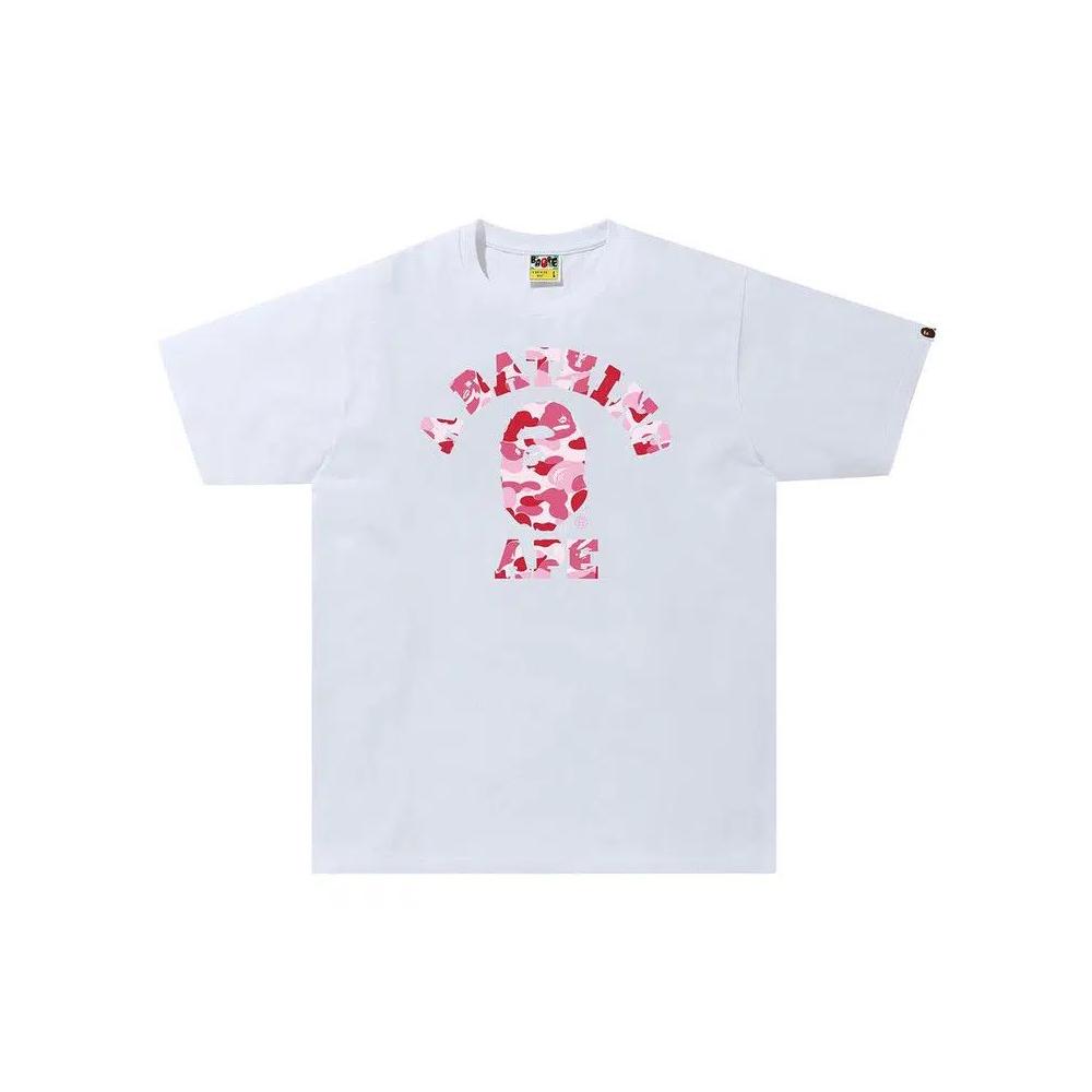 Футболки BAPE ABC Camo College Tee 'White/Pink' 1