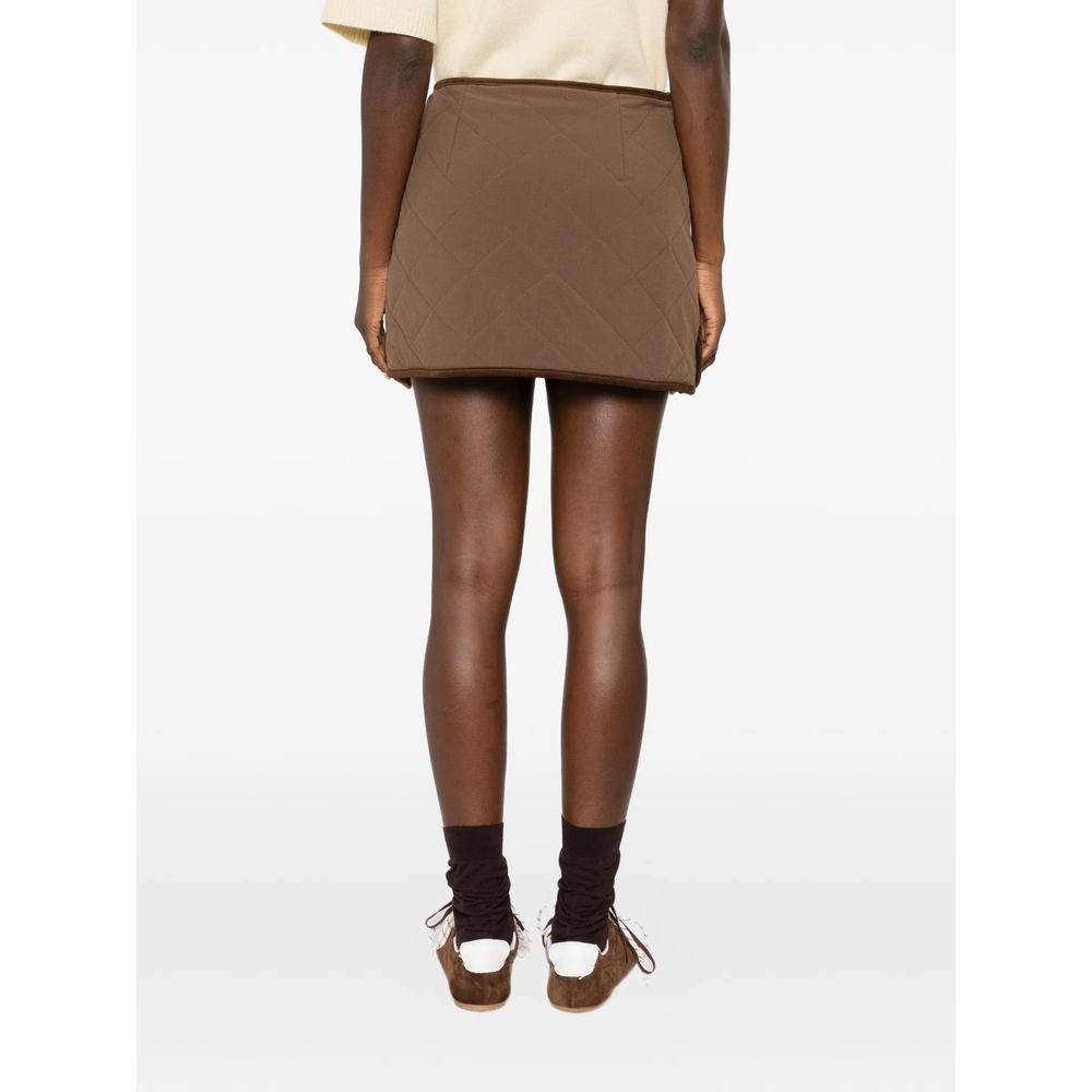 quilted velvet-trimmed skirt 4
