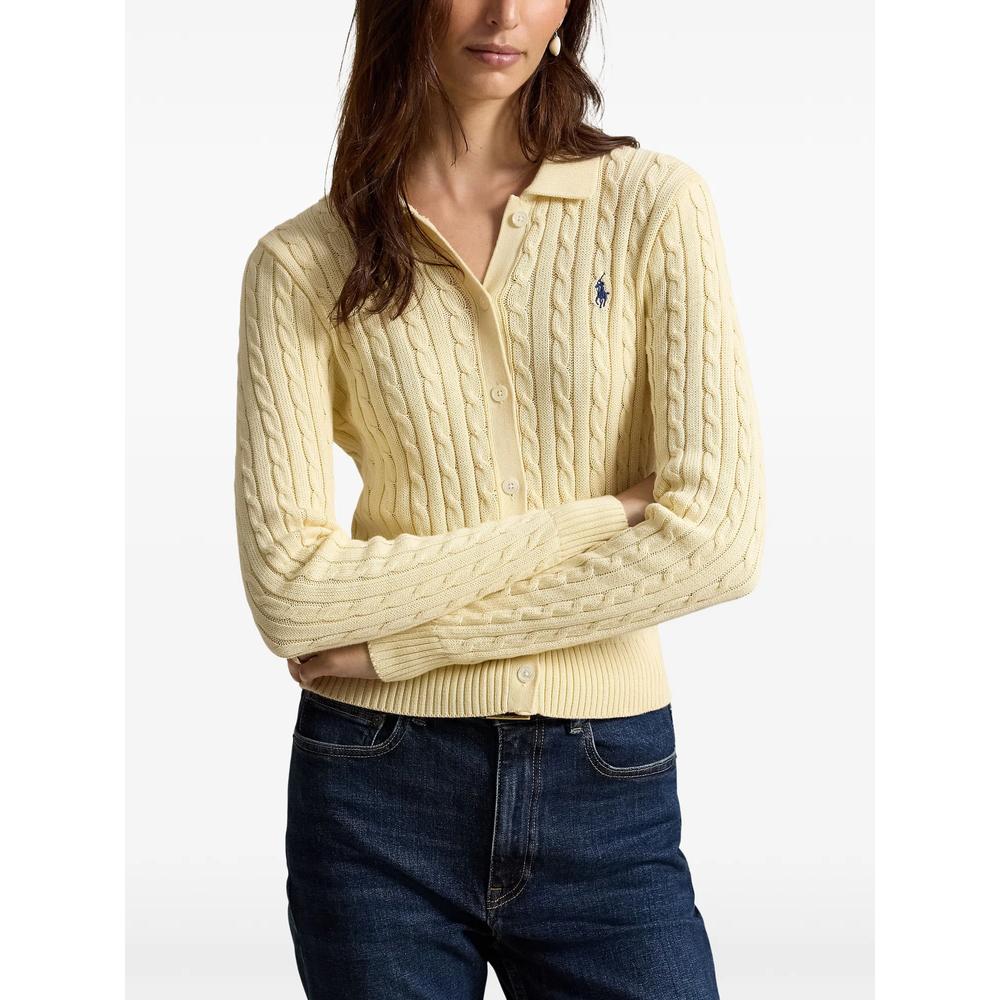 cable-knit polo cardigan 2
