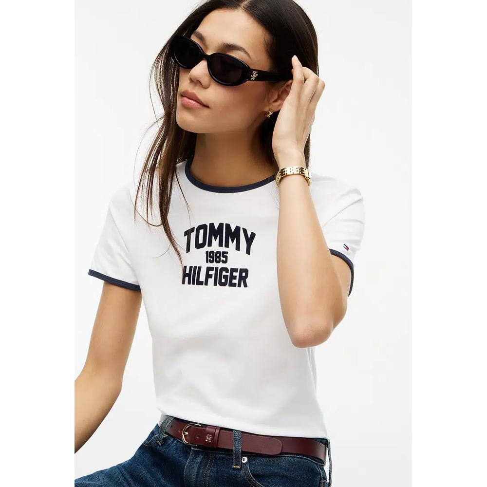 Футболка с круглым вырезом, slim, с коротким рукавом - Tommy Mainline 3
