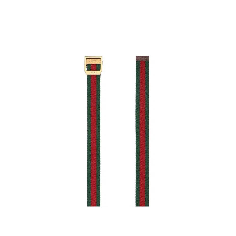 Ремни Gucci Ремень Striped Webbing 'Красный/Зеленый' 2
