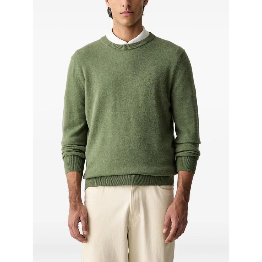 logo-embroidered crew-neck sweater 1