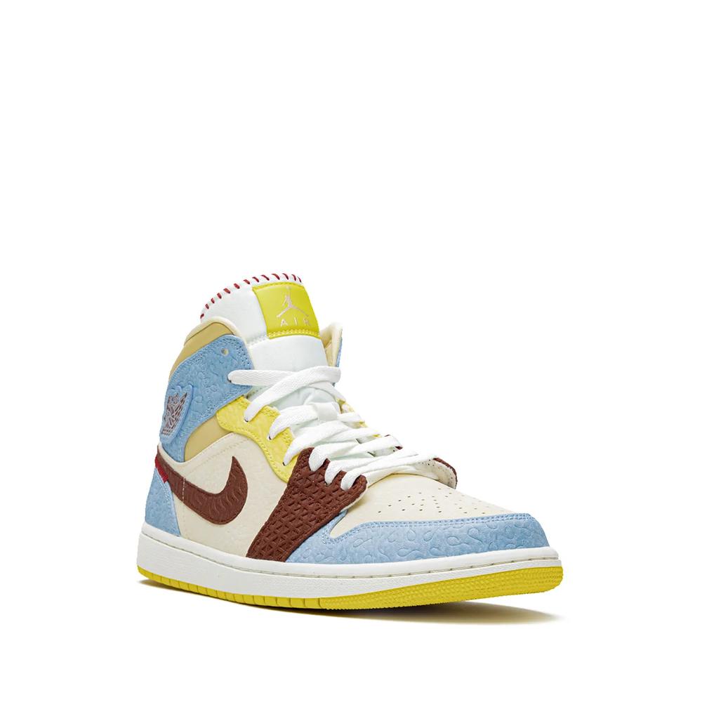 Кроссовки Air Jordan 1 Mid Fearless из коллаборации с Maison Chateau Rouge 2