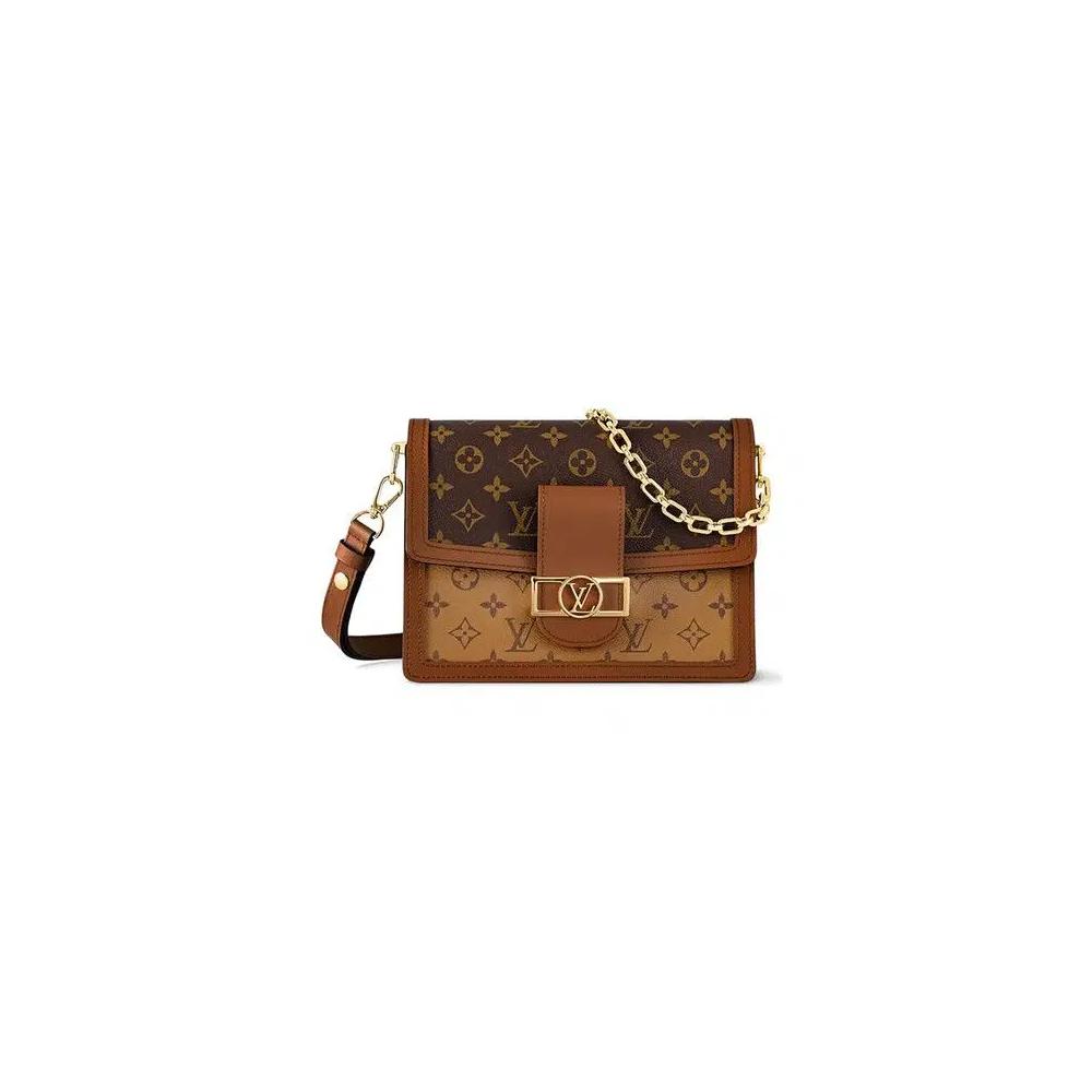 Сумки через плечо Louis Vuitton Dauphine Mm 'Brown Monogram Reverse Canvas' 1