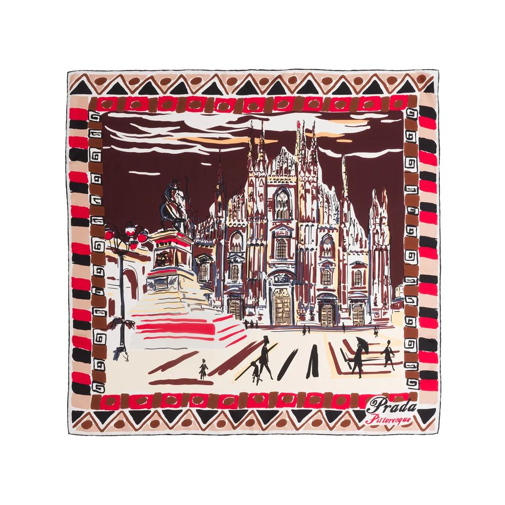Шелковый фуляр Pittoresque Milan 2