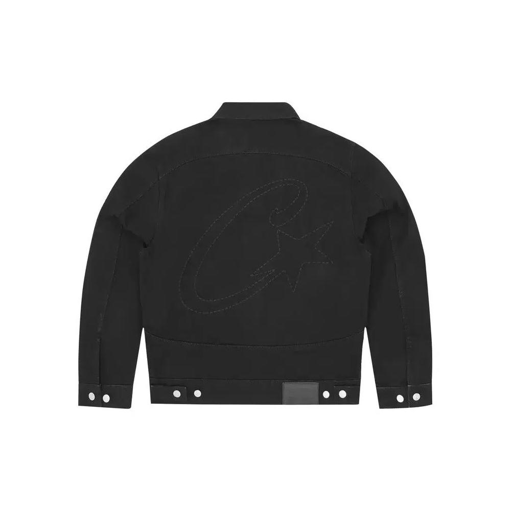 Верхняя одежда Corteiz C-Star Stitch-Down Джинсовая куртка 'Tripple Black' 2