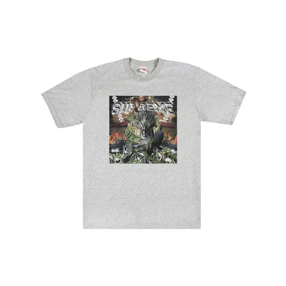 Футболки Supreme Dragon Tee 'Heather Grey' 1
