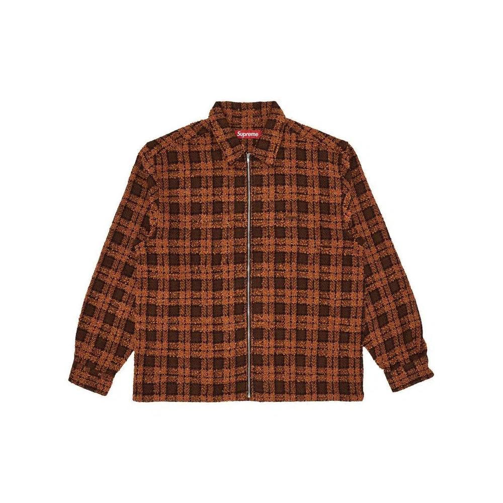 Топы Supreme Bouclé Zip Up Shirt 'Ржавый' 1